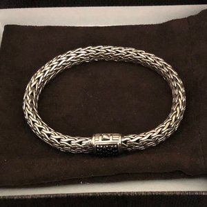 John Hardy 6.5mm Classic Chain Size Small Black Sapphire NEW Without Box